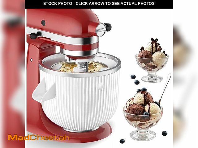 Lot 74-14047518 - Ezato Ice Cream Maker Attachment for KitchenAid, Fits KitchenAid 4.5/5QT &amp; 6QT Mixers, Frozen Ic...