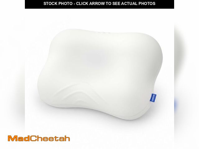 Lot 74-14209722 - HUADER Cervical Pillows for Neck Pain Relief, Cooling Memory Foam Hypoallergenic Pillow for Side, Ba...