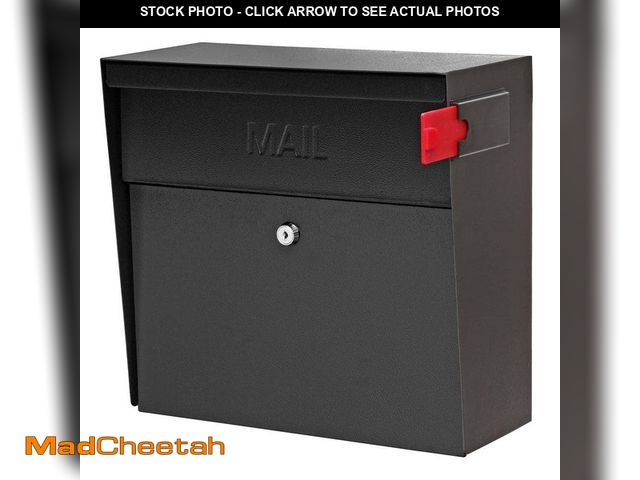 Lot 74-14559060 - Mail Boss Metro Locking Wall-Mount Mailbox with High Security Reinforced Patented Locking System, Bl...