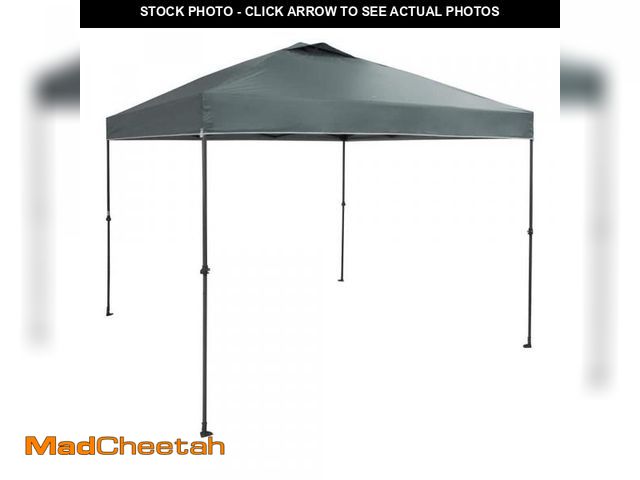 Lot 74-12422377 - Everbilt 10 ft. x 10 ft. Grey Instant Canopy Pop Up Tent - UNUSED