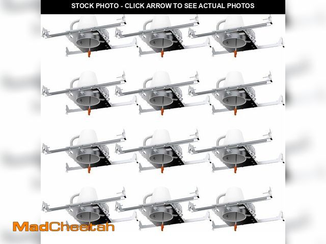 Lot 74-13698382 - Sunco 12 Pack 4 Inch Can Lights Housing New Construction, Recessed Can Housing for Ceiling, Hard Wir...