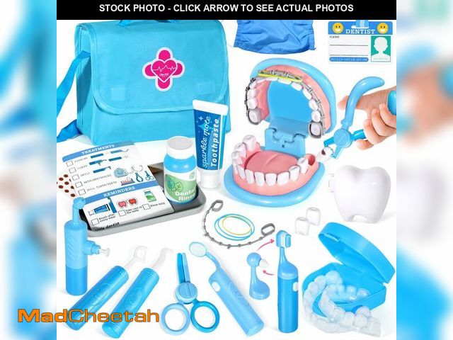 Lot 74-13713866 - Dentist Playset for Boys with Oversized Pretend Teeth /Removable Teeth /Braces /Retainer - Kids Doct...