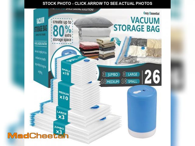 Lot 74-12047075 - 26 Pack Space Saver Storage Bags with Electric Air Pump - USED