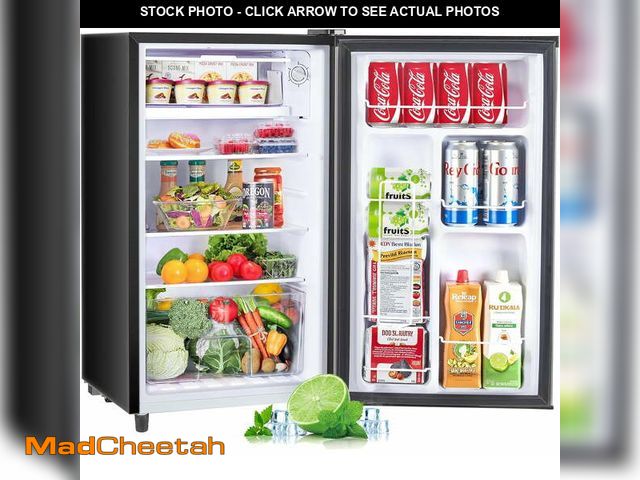 Lot 74-12570101 - Mini Fridge for Bedroom 3.2 Cu.Ft Small Refrigerator with Freezer for Dorm Office, Compact Single Do...