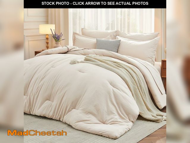 Lot 74-14300066 - MUXHOMO 7 Pieces Full Comforter Set, Soft Bed in a Bag Full Size, All Season Bedding Set with Comfor...