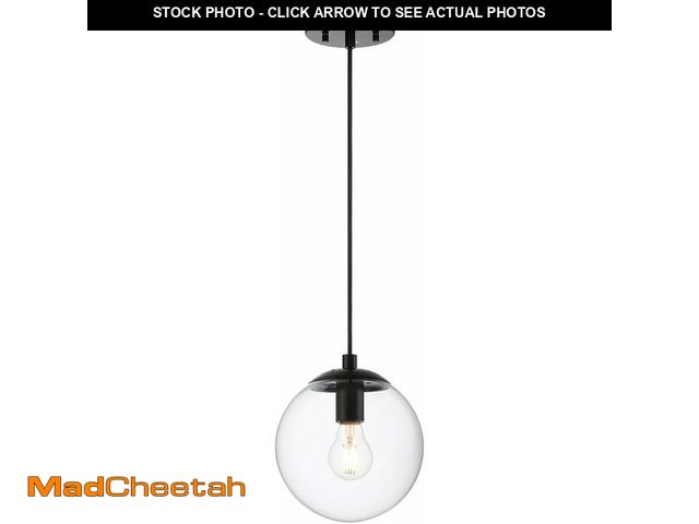 Lot 74-13041068 - XiNBEi Lighting 8 inch Globe Pendant Lighting Kitchen Island, Modern Industrial Black Pendant Light ...