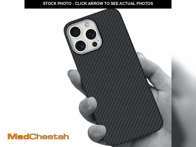 Lot 74-13953942 - RIZZ Compatible iPhone 16 Pro Carbon Fiber Case, Slim Grip, MagSafe Compatible, Metal Camera Frame, ...
