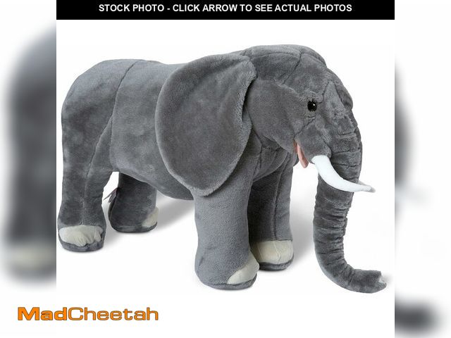 Lot 74-13041549 - Melissa &amp; Doug Giant Elephant - Lifelike Stuffed Animal (Over 3 feet Long) - UNUSED