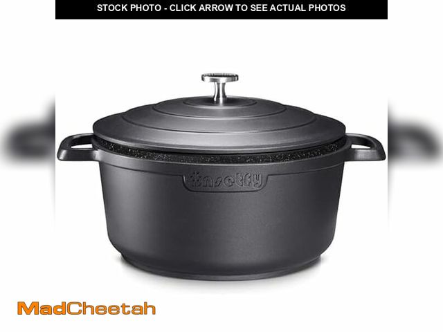 Lot 74-12702018 - INSETFY Large Dutch Oven Pot with Lid-7.5QT Cast Aluminum Oven Pot with Two Handles Lightweight for ...