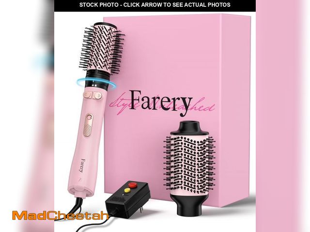 Lot 74-12306427 - Farery 2-in-1 Blow Dryer Brush Set for Frizz-Free Blowout | 2-inch Rotating Hair Dryer Brush &amp; 3...