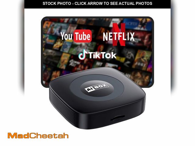 Lot 74-12707370 - WhyBox Wireless Carplay Adapter with Netflix/YouTube Ai Box for iPhone &amp; Android Auto Supports T...