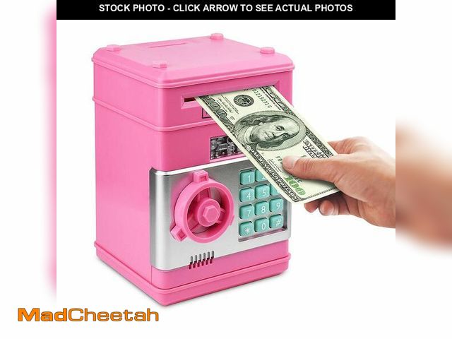 Lot 74-12716948 - Setibre Piggy Bank, Toys for Girls Ages 5-7, 8-10, Electronic ATM Password Cash Coin Can Auto Scroll...