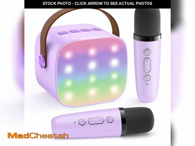 Lot 74-12980155 - YLL Mini Karaoke Machine with 2 Wireless Microphones, TOP Kids Gifts for Girls Ages 3, 4, 5, 6, 7, 8...