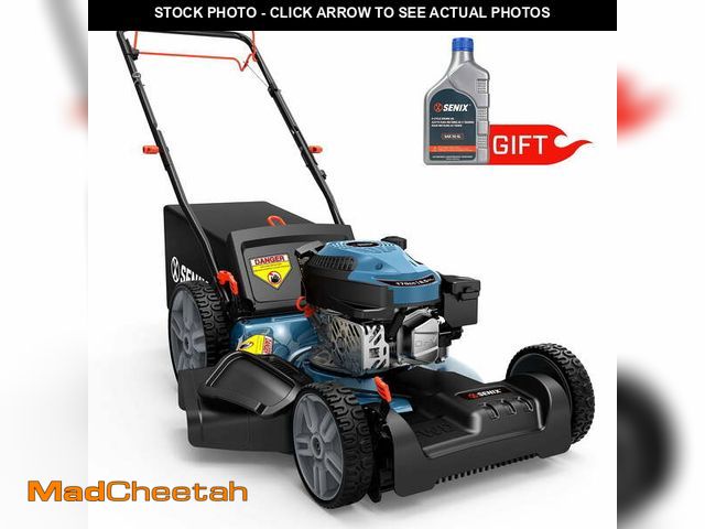 Lot 74-14585421 - SENIX 170cc 21" Self-Propelled Gas Lawn Mower with 3-in-1 Mulch/Bag/Side Discharge, 6 Height Adjustm...