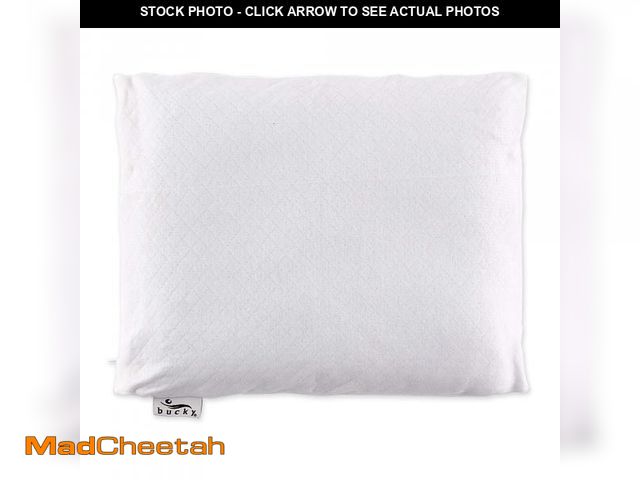 Lot 74-12214046 - Bucky 100% Buckwheat Filled Pillow Collection, Travel Size, 14x11, White - USED