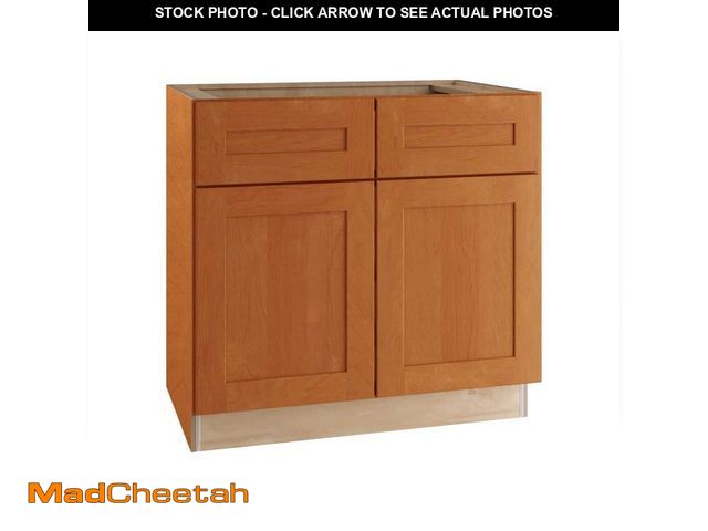 Lot 74-14594815 - (DRAWERS ARE LOOSE) Home Decorators Collection Newport 36 in. W x 24 in. D x 34.5 in. H Assembled Pl...