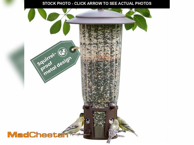 Lot 74-14348962 - Perky-Pet Squirrel-Be-Gone Max Bird Feeder with (4) Flexport Feeding Stations - Squirrel-Proof Metal...
