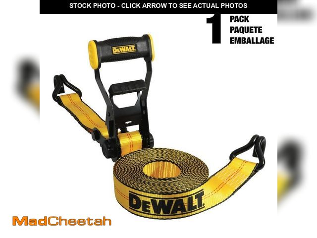 Lot 74-14308531 - DEWALT 2 in. x 27 ft. Heavy-Duty Ratchet Tie-Down Strap 10,000 lbs. Break Strength - UNUSED