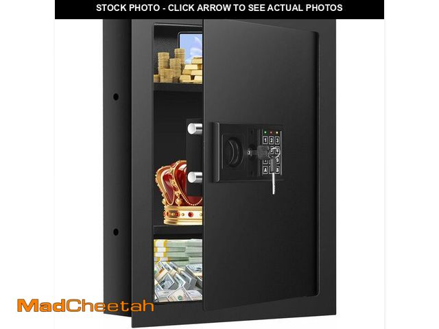 Lot 74-13695798 - 22.05" Tall Wall Safes Between the Studs 16" Centers, Combination Lock in Wall Safe with 2 Removable...