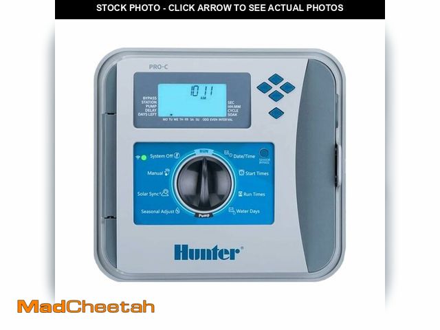 Lot 74-14381538 - Hunter Pro-C Sprinkler Timer, 4-Zone Indoor/Outdoor Irrigation Controller - USED