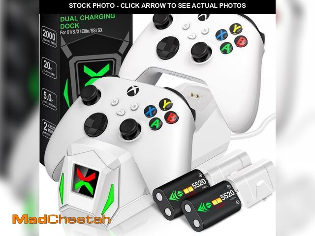 Lot 74-12113120 - Controller Charger Station with 2x5520mWh Rechargeable Battery Packs for Xbox One/Series X|S Control...