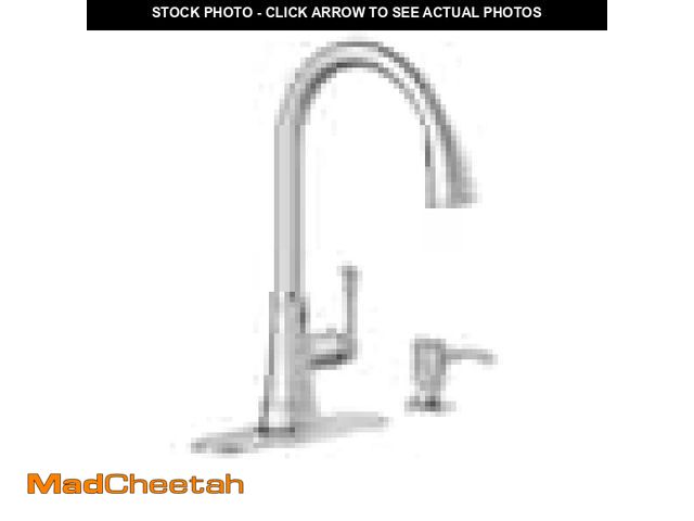 Lot 74-12425279 - Glacier Bay Hemming Single-Handle Touchless Pull Down Sprayer Kitchen Faucet with Soap Dispenser in ...