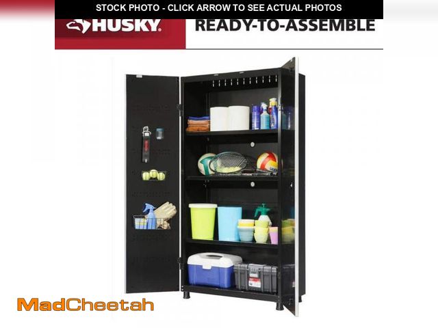 Lot 74-12464371 - *SEE DETAILS* Husky Ready-to-Assemble 24-Gauge Steel Freestanding Garage Cabinet in Black (48 in. W ...