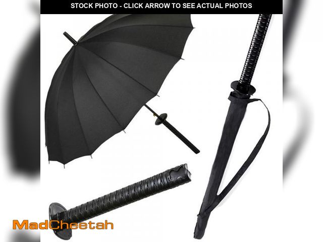 Lot 74-12140655 - Timiwis Samurai Umbrella Creative Semi-Automatic Katana,Gifts For Cosplay Decoration. Windproof Outd...