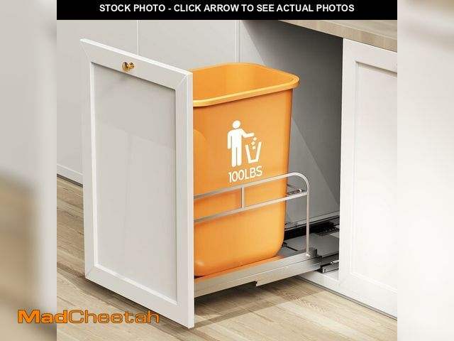 Lot 74-13571498 - LIONONLY Pull Out Trash Can Under Cabinet Kit with Soft-Close Slides(Trash Bin Not Included), Under ...