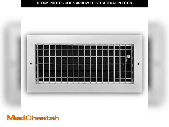 Lot 74-13798072 - Everbilt 14 in. x 6 in. 1-Way Aluminum Adjustable Wall/Ceiling Register in White - UNUSED