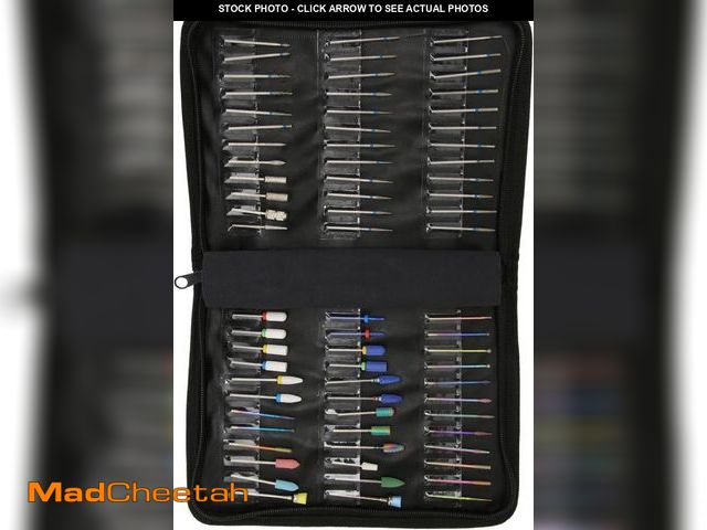 Lot 74-11908516 - Nail Bit Storage Bag,Large Capacity Dustproof Nails Bit Set Bag,Portable Multifunctional Nail Kit Ba...