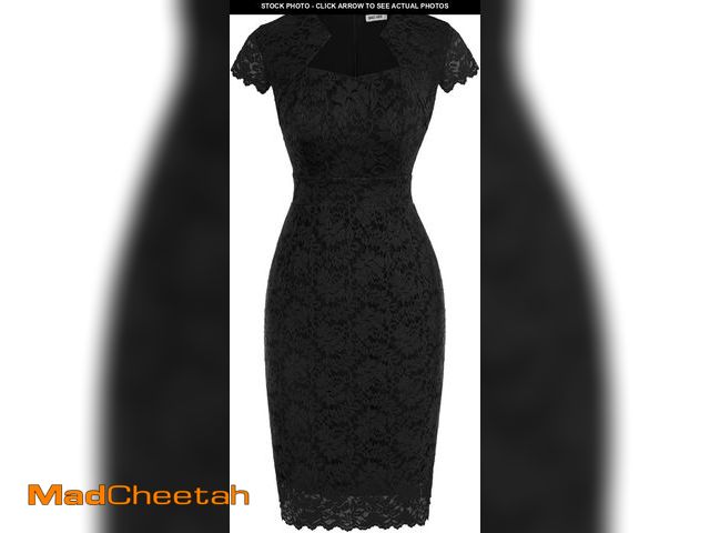 Lot 74-12326901 - GRACE KARIN Women's Lace Pencil Dress Black Wear to Work Business Dress S - UNUSED