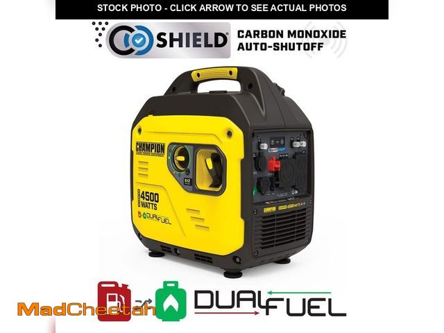 Lot 74-14439045 - 4500/3250-Watt Recoil Start Gasoline/Propane Powered Dual Fuel Inverter Generator with Quiet Technol...