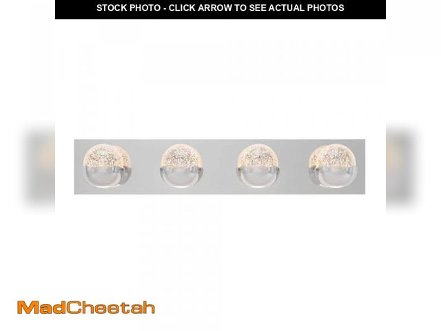 Lot 74-12298661 - Artika Oracle 27 in. 4 Light Chrome Modern Integrated LED 5 CCT Vanity Light Bar for Bathroom with B...
