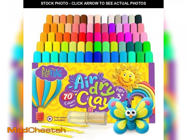 Lot 74-11849634 - FlyFlag Air Dry Clay - 70 Colors, Soft &amp; Ultra Light, Modeling Clay for Kids with Tools and Tuto...