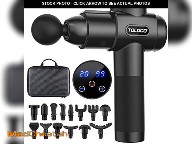 Lot 74-12332709 - TOLOCO Massage Gun, Deep Tissue Back Massage for Athletes for Pain Relief, Percussion Massager with ...