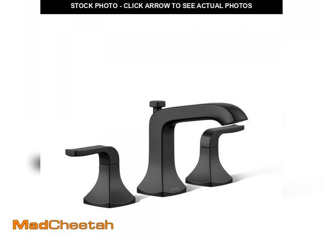 Lot 74-12463767 - KOHLER Rubicon 8 in. Widespread 2-Handle Bathroom Faucet in Matte Black (Valve Included) - UNUSED
