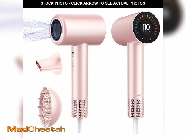 Lot 74-12699582 - CONFU Hair Dryer, 110000 RPM Fast Drying Blow Dryer with Magnetic Diffuser and Concentrator, Profess...