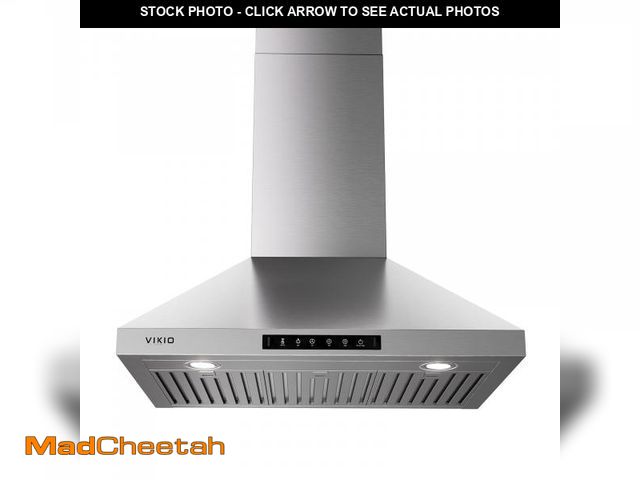 Lot 74-12243905 - Wall Mount 36 Inch Range Hood 900 CFM, Ductless/Ducted Convertible Kitchen Hood, 3-speed Gesture Sen...