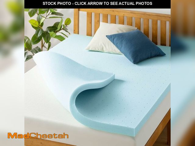 Lot 74-14348555 - Best Price Mattress 3 Inch Ventilated Memory Foam Mattress Topper, Cooling Gel Infusion, CertiPUR-US...