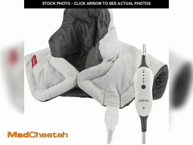 Lot 74-13574929 - Sunbeam Contoured Heating Pad for Neck &amp; Shoulder Pain Relief with Auto Shut Off Moist Heating O...