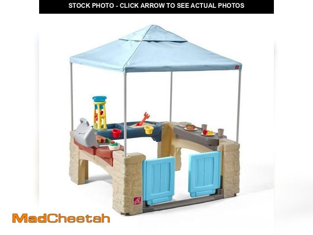 Lot 74-12204254 - Step2 All Around Playtime Patio with Canopy Playset Ã¢â¬â Shaded Outdoor Playhouse for Kids with ...