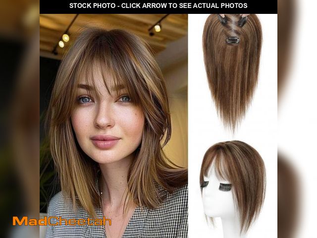 Lot 74-12441540 - REECHO Hair Toppers for Women Real Human Hair, Seamless Human Hair Toppers with Bangs, 360ÃÂ° 3D Co...