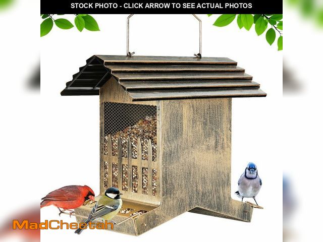 Lot 74-14152549 - Samhe Bird Feeder, Hanging Metal Bird Feeder House Outdoor for Wild Bird Seed, Chew-Proof Weatherpro...
