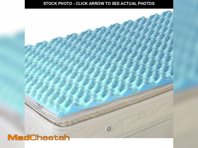 Lot 74-12632926 - DMI Twin XL Mattress Topper Egg Crate Foam for Pressure Relief, Weight Distribution &amp; Enhanced A...
