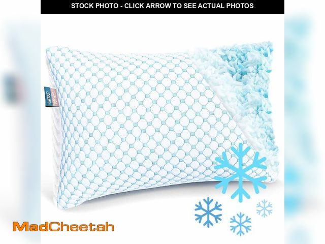 Lot 74-13628158 - Nestl Cooling Kids Pillow for Sleeping 1 Pack, Luxury Shredded Memory Foam Pillows Kids Size, Adjust...