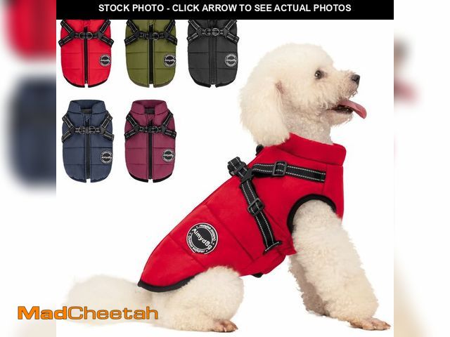 Lot 74-13565936 - AIMYDOG Warm Dog Winter Coat, Fashion Cold Weather Jacket with Built-in Harness, Reflective &amp; Ad...