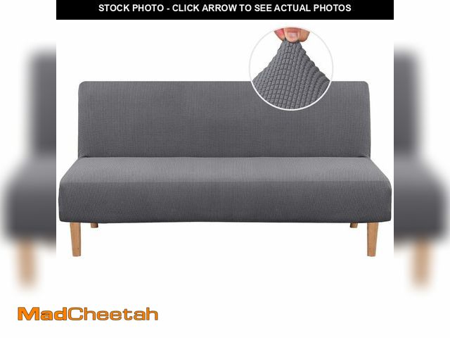 Lot 74-13950303 - H.VERSAILTEX Armless Futon Cover Stretch Sofa Bed Slipcover Protector Elastic Feature Rich Textured ...