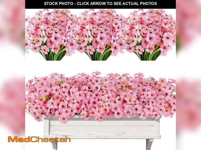 Lot 74-14206082 - AmyHomie 20 Bundles Artificial Flowers for Outdoor Outside Spring Summer Decoration UV Resistant Fau...