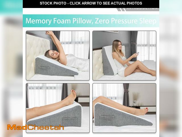 Lot 74-14371982 - TEDresco Wedge Pillow for Sleep with 2" Memory Foam Comfort Layer for Acid Reflux, Recovery and Snor...